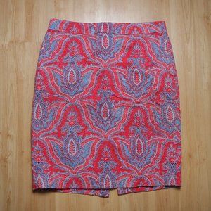 J. Crew No. 2 Pencil Skirt with Quilted Pattern